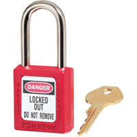 Zenex Padlocks, Safety Padlock, Keyed Different, Thermoplastic, 1-1/2" Width WestPier