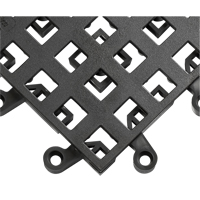 ErgoDeck&reg; Mat No. 560, PVC, 1-1/2' W x 1-1/2' L, 7/8" Thick, Black WestPier