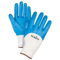 Gants enduits et tricot&eacute;s sans coutures de poids moyen, 9/Grand, R&ecirc;vetement Nitrile, Calibre 13, Enveloppe en Coton WestPier