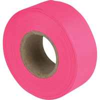 Flagging Tape, 1.1875" W x 150' L, Fluorescent Pink WestPier