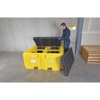 IBC Spill Pallet Plus&reg; With Drain, 365 US gal. Spill Capacity, 62" x 62" x 28" WestPier