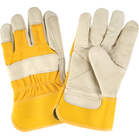Gants d'ajusteur de premi&egrave;re qualit&eacute;, Grand, Paume en Cuir fleur de vache, Doublure en Coton WestPier