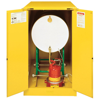 Sure-Grip&reg; EX Horizontal Drum Storage Cabinets, 55 US gal. Cap., Yellow WestPier