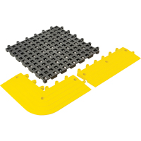 ErgoDeck&reg; General Purpose No. 564 Matting, PVC, 1-1/2' W x 1-1/2' L, 7/8" Thick, Charcoal WestPier