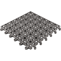 ErgoDeck&reg; General Purpose No. 564 Matting, PVC, 1-1/2' W x 1-1/2' L, 7/8" Thick, Charcoal WestPier