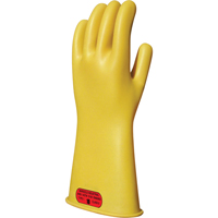 Yellow Natural Rubber Insulating Gloves, ASTM Class 0, Size 8, 11" L WestPier