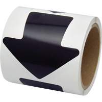 D&eacute;calcomanie en couleur pour le marquage des planchers, Fl&egrave;che, 4" lo x 4" la, Noir, Vinyle WestPier