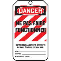 Lockout Tags, Cardstock, 3-1/8" W x 5-7/8" H, French WestPier