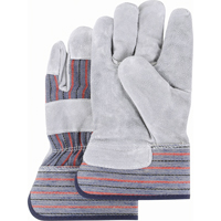 Gants d'ajusteur de premi&egrave;re qualit&eacute; &agrave; dos refendu, Moyen, Paume en Cuir de vache refendu, Doublure en Coton WestPier