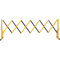 Expandable Barrier, 37" H x 11' L, Black/Yellow SDK990 | WestPier
