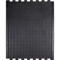 Tapis antifatigue en d&ocirc;me, &agrave; bulles, 3' x 4' x 1/2", Noir, Caoutchouc WestPier