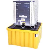 Ultra-IBC Spill Pallet&reg; with Drain, 400 US gal. Spill Capacity, 58.75" x 58.75" x 33" WestPier