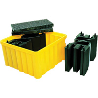 Ultra-IBC Spill Pallet&reg; with Drain, 400 US gal. Spill Capacity, 58.75" x 58.75" x 33" WestPier
