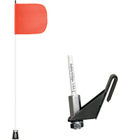 Tiges de s&eacute;curit&eacute; pour travaux l&eacute;gers Safety Whip, Fixation Fen&ecirc;tre, Hauteur 5', Orange WestPier