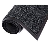 Astro-Plus Mat, Polyethylene, Scraper Type, Textured Pattern, 3-3/10' x 4', Charcoal WestPier