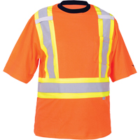 Safety T-Shirt, Polyester, Medium, High Visibility Orange WestPier