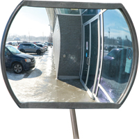 Roundtangular Convex Mirror with Telescopic Arm, 12" H x 18" W, Indoor/Outdoor SDP528 | WestPier