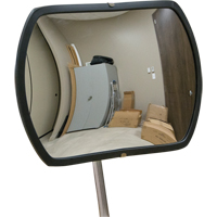 Roundtangular Convex Mirror with Telescopic Arm, 12" H x 18" W, Indoor/Outdoor SDP532 | WestPier