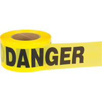 "Danger" Barricade Tape, Bilingual, 3" W x 1000' L, 2.5 mils, Black on Yellow SDS740 | WestPier
