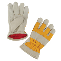 Premium Winter-Lined Work Gloves, Medium, Grain Pigskin Palm, Foam Fleece Inner Lining WestPier