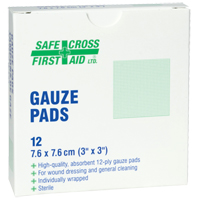 Gauze , Pad, 3" L x 3" W, Sterile, Medical Device Class 1 WestPier