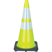 Premium Traffic Cone, 28", Lime Green, 4" & 6" Reflective Collar(s) SDS935 | WestPier