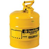 Bidons s&eacute;curitaires, Type I, Acier, 5 gal. US, Jaune, Homologu&eacute; FM/List&eacute; UL/ULC WestPier