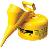 Bidons s&eacute;curitaires, Type I, Acier, 2,5 gal. US, Jaune, Homologu&eacute; FM/List&eacute; UL/ULC WestPier