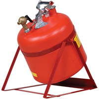 Bidon avec robinet s&eacute;curitaires pour laboratoires, Type I, Acier, 5 gal. US, Rouge, Homologu&eacute; FM WestPier