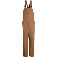 Flame-Resistant Duck Lined Bib Overalls, Medium, Brown WestPier