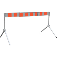 Street Barricade, A-Frame, 6' L x 5-1/2" H, Orange/White SED889 | WestPier