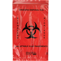 Infectious Waste Bags, Infectious Waste, 9" L x 6" W, 25 /pkg. SEE694 | WestPier