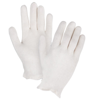 Mediumweight Inspection Gloves, Poly/Cotton, Hemmed Cuff, Men's SEE786 | WestPier