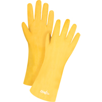 Rough-Finish Chemical-Resistant Gloves, Size 9, 14" L, PVC, Interlock Inner Lining, 47-mil SEE798 | WestPier