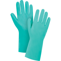 Diamond-Grip Chemical-Resistant Gloves, Size 11, 13" L, Nitrile, Flock-Lined Inner Lining, 15-mil SHF687 | WestPier