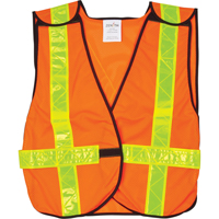 Standard-Duty Safety Vest, High Visibility Orange, Medium, Polyester SEF093 | WestPier