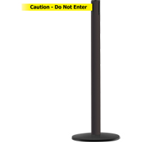 Advance TensaBarrier&reg; Barrier Post, Steel, 36" H, Black/Yellow Tape, 7.5' Tape Length WestPier