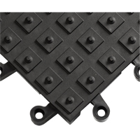 ErgoDeck&reg; Matting With Integrated No-Slip Cleats No. 552, PVC, 1-1/2' W x 1-1/2' L, 7/8" Thick, Black WestPier