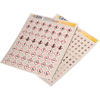 GHS Hazard Pictogram Label Variety Packs, Vinyl, Sheet, 1" L x 1" W WestPier