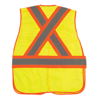 Flame-Resistant Surveyor Vest, High Visibility Lime-Yellow, Medium, Polyester WestPier