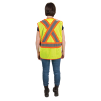 CSA Compliant High Visibility Surveyor Vest, High Visibility Lime-Yellow, Medium, Polyester, CSA Z96 Class 2 - Level 2 SEK232 | WestPier