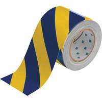 Ruban de marquage pour planchers ToughStripe, 4" x 100', Polyester, Bleu et jaune WestPier