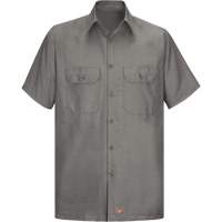 Short Sleeve Ripstop Shirt, Men's, 3X-Large, Grey WestPier