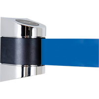 TensaBarrier&reg; Wall Mounted Units, Plastic, Screw Mount, 15', Blue Tape WestPier