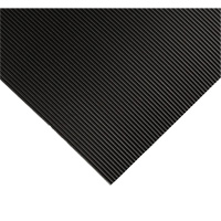 Corrugated Switchboard Matting No.702, 2' W x 10' L, 1/4" Thickness, Black, PVC WestPier