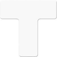 Armor Stripe Lean/5S Markers, T, 6" L x 6" W, White, Plastic WestPier