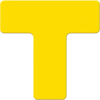 Armor Stripe Lean/5S Markers, T, 6" L x 6" W, Yellow, Plastic WestPier