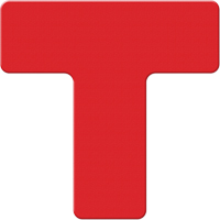 Armor Stripe Lean/5S Markers, T, 6" L x 6" W, Red, Plastic WestPier