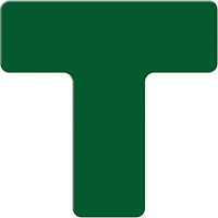 Armor Stripe Lean/5S Markers, T, 6" L x 6" W, Green, Plastic WestPier