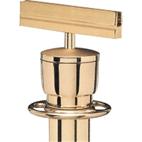 Sign Bracket for Portable Post, Polished Brass WestPier